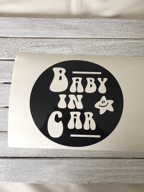 baby in car ステッカー