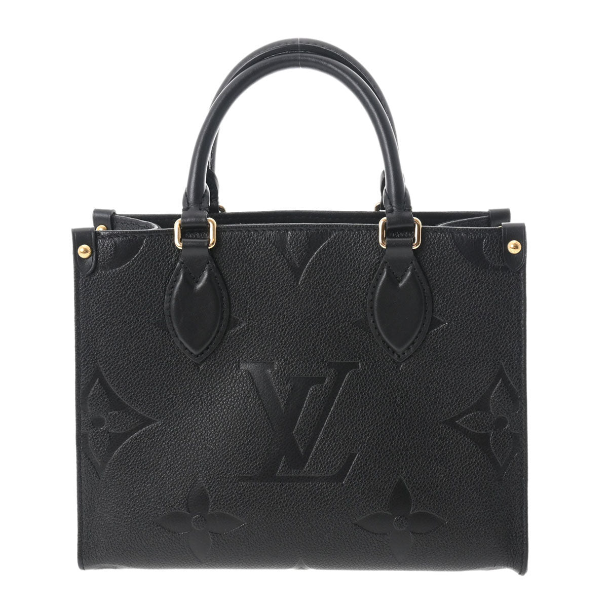 LOUIS VUITTON ルイヴィトン モノグラムアンプラント オンザゴー PM 黒 M45653 レディース レザー 2WAYバッグ 新同 中古 