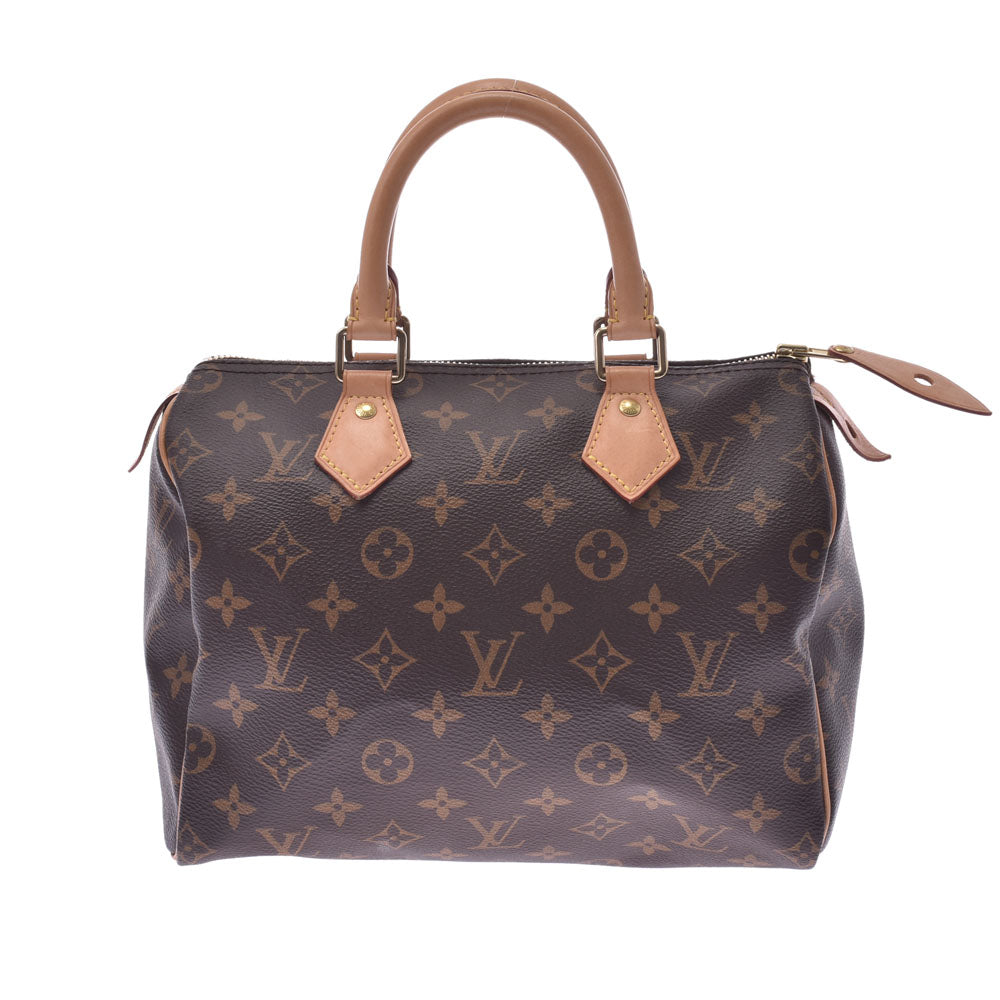 LOUIS VUITTON ルイヴィトン モノグラム スピーディ25 現行 ブラウン M41109 ユニセックス ハンドバッグ Aランク 中古 