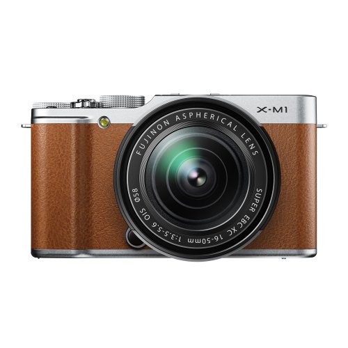 FUJIFILM ミラーレス一眼カメラ X-M1 レンズキット ブラウン F X-M1BW/1650KIT【中古品】