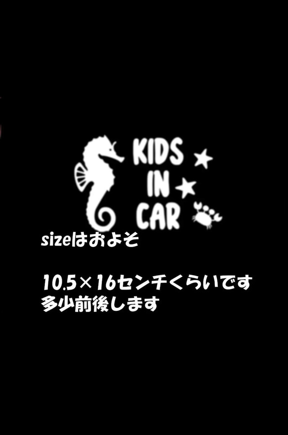 海の生き物　キッズインカー　ベビーインカー　ステッカー