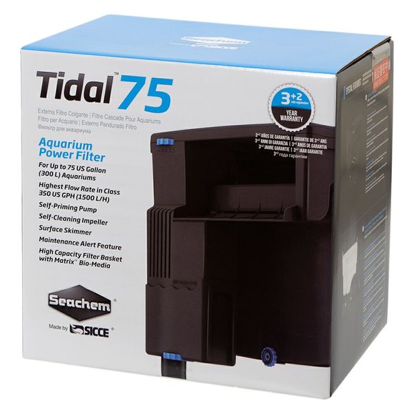 Seachem シーケム 外掛けフィルター　Ｔｉｄａｌ　７５　～３００Ｌ 258767 1個（直送品）