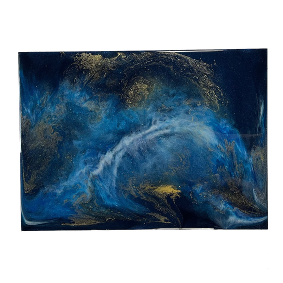 レジンアート・現代アート・抽象画・アートパネル【Resin-039】(33.3×24.2cm)