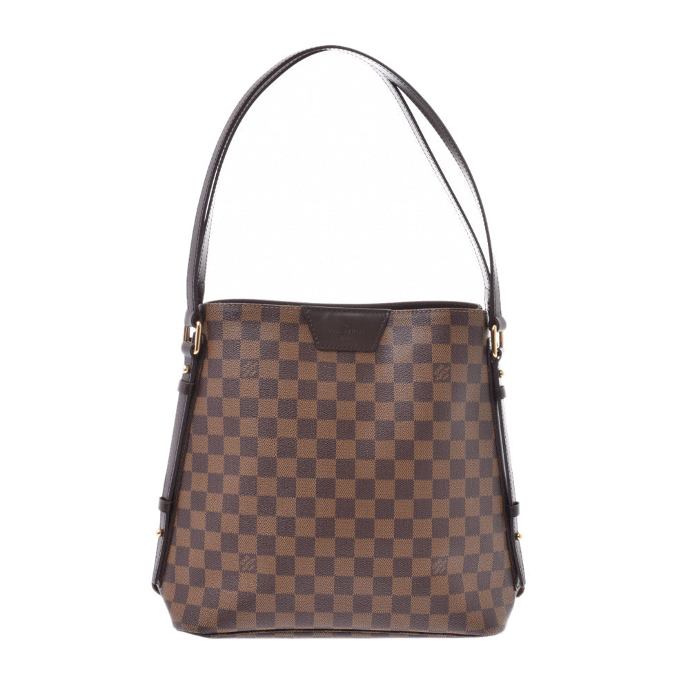 LOUIS VUITTON ルイヴィトン ダミエ カバリヴィントン トートバッグ ブラウン N41108 レディース ダミエキャンバス レザー ハンドバッグ ABランク 中古 