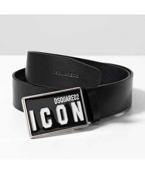 DSQUARED2 ベルト Icon Plaque Leather Belt BEM0326 12900001