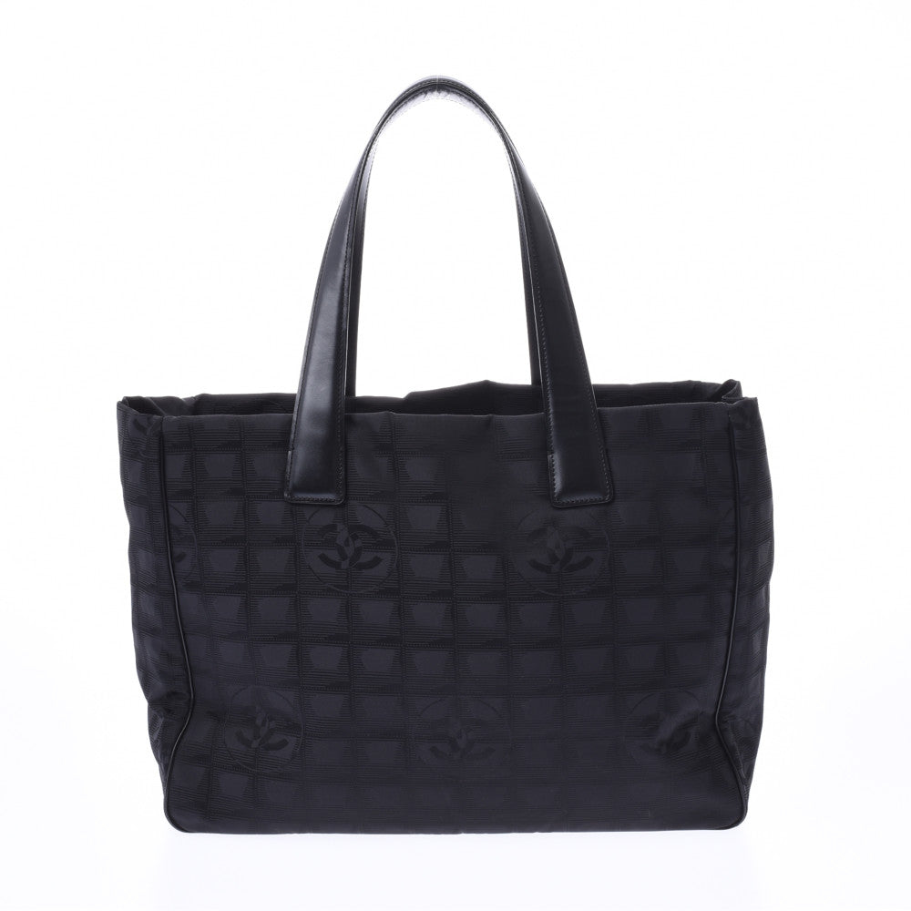 CHANEL シャネル ニュートラベルライン トートMM 黒 ユニセックス ナイロン/レザー トートバッグ ABランク 中古 