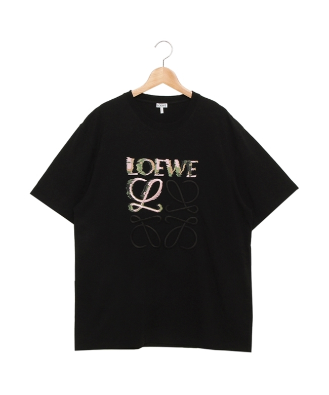 ロエベ/ロエベ Tシャツ カットソー アナグラム ライトウェイトコットンジャージー ロゴ ブラック･･･