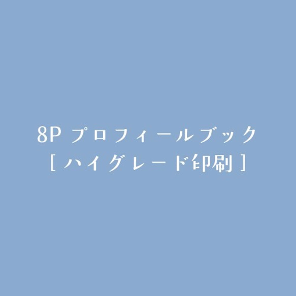 [ハイグレード印刷 60部]8Pプロフィールブック