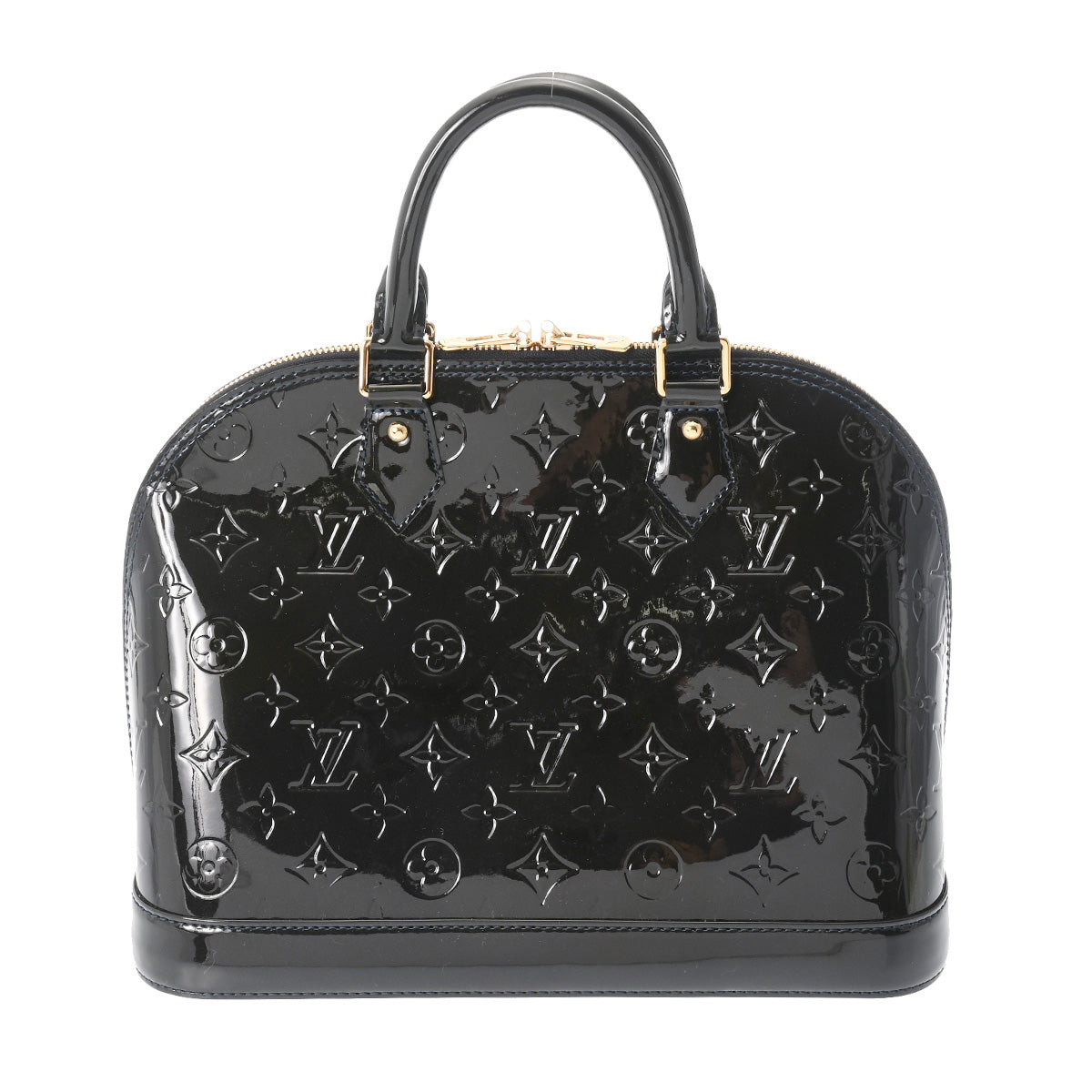 LOUIS VUITTON ルイヴィトン ヴェルニ アルマ PM ブルーアンフィニ M50412 レディース モノグラムヴェルニ ハンドバッグ Aランク 中古 