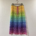 ☆handmade☆手編み  ロング丈????フレアオーバースカート