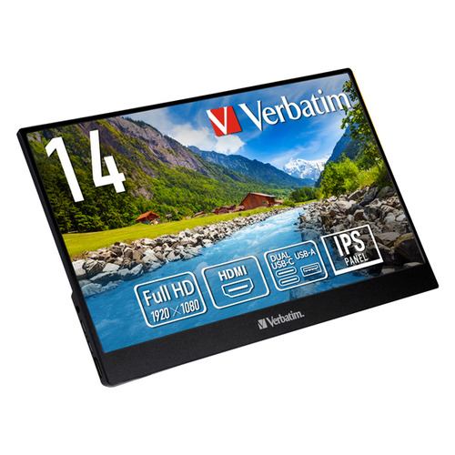 Verbatim Japan PM14V5 14型ワイド フルHD IPSノングレア液晶搭載 モバイルモニター ブラック