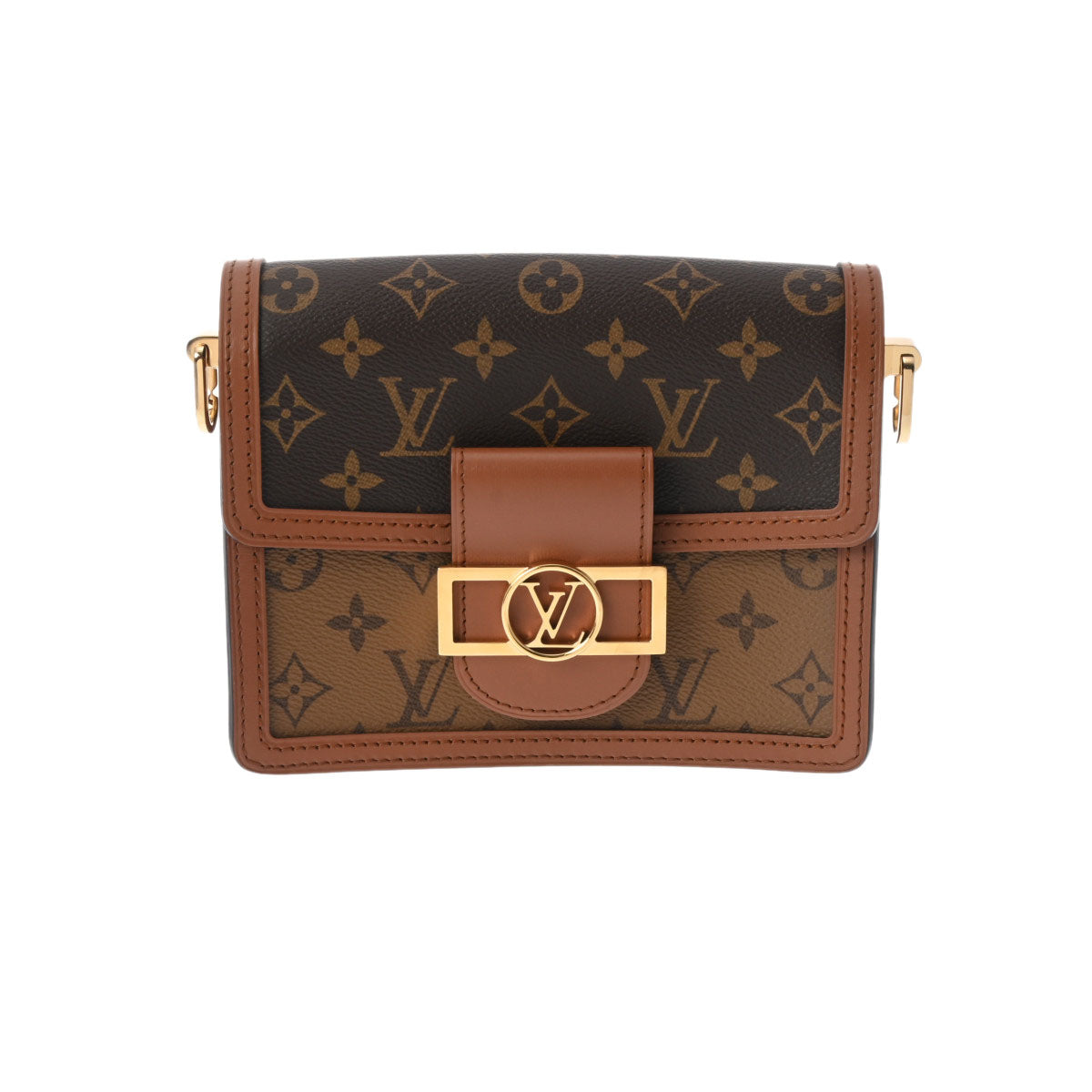 LOUIS VUITTON ルイヴィトン モノグラムリバース ドーフィーヌ MINI ブラウン M45959 レディース モノグラムキャンバス ショルダーバッグ 新同 中古 