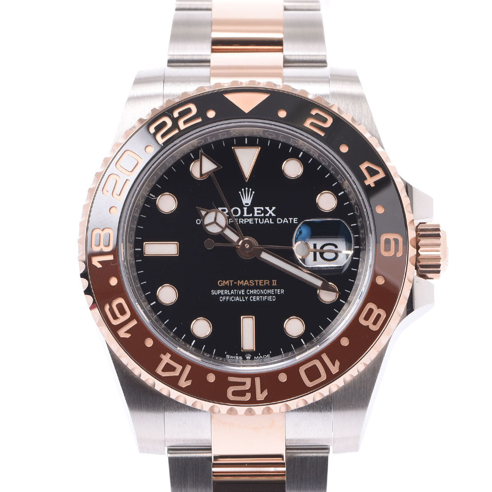 ROLEX ロレックス 【現金特価】GMTマスター2 黒/ブラウンベゼル 126711CHNR メンズ SS/エバーローズゴールド 腕時計 自動巻き 黒文字盤 未使用 