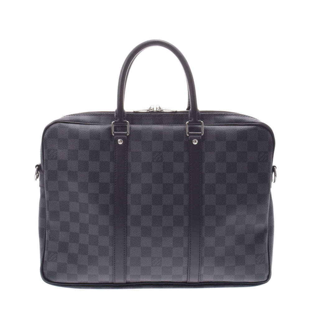 LOUIS VUITTON ルイヴィトン ダミエ グラフィット PDV PM ブリーフケース 黒/グレー N41478 メンズ ダミエグラフィットキャンバス ビジネスバッグ Aランク 中古 