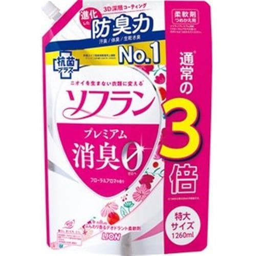 ライオン ソフラン プレミアム消臭 フローラルアロマ詰替特大 1260ml