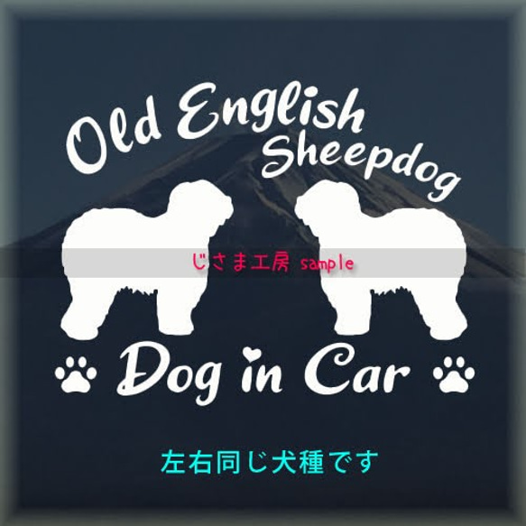 【同一犬種】　かわいい愛犬2頭飼い『Dog　in　Car』シルエットステッカー