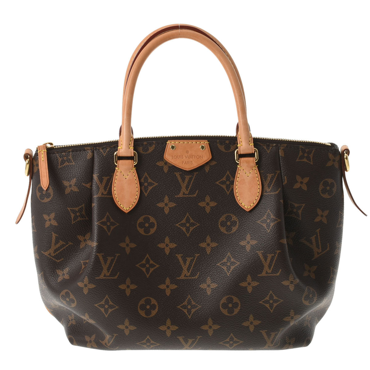 LOUIS VUITTON ルイヴィトン モノグラム テュレン PM ブラウン M48813 レディース モノグラムキャンバス ハンドバッグ ABランク 中古 