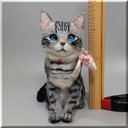 羊毛フェルト　猫　アメリカンショートヘア　ねこ　ネコ　アメショ　猫フィギュア