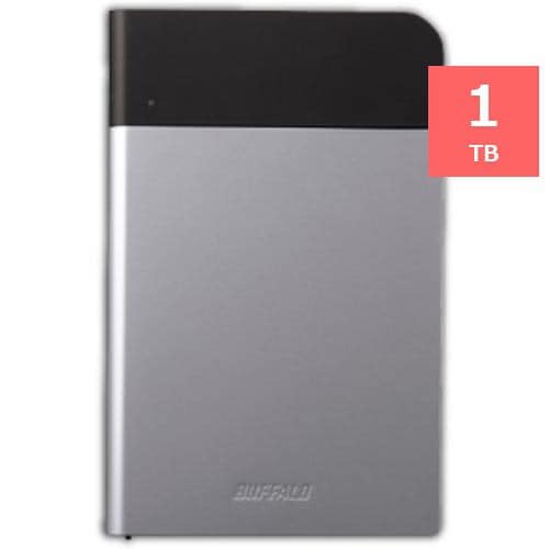 バッファロー ICカード対応MILスペック 耐衝撃ボディー防雨防塵ポータブルHDD シルバー 1TB HD-PZN1.0U3-S