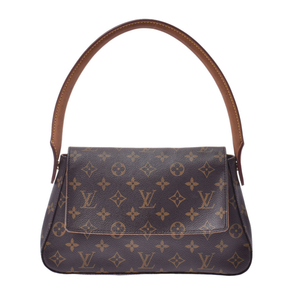 LOUIS VUITTON ルイヴィトン モノグラム ミニルーピング ブラウン M51147 レディース モノグラムキャンバス ワンショルダーバッグ Bランク 中古 