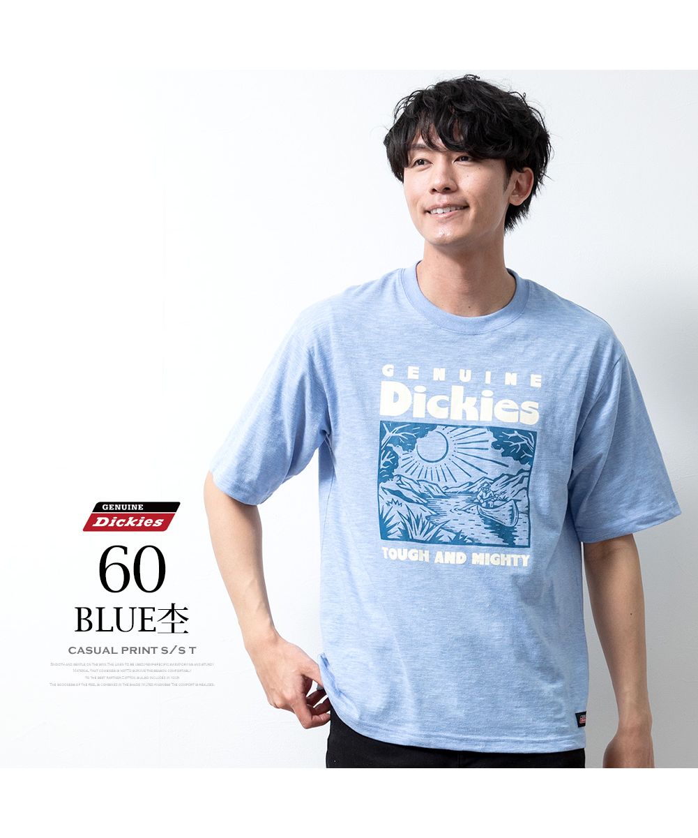 GENELESS/半袖tシャツ メンズ GENUINE 半袖 おしゃれ プリント ディッキーズ ク･･･