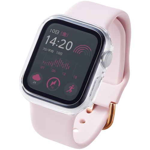 エレコム AW-20SFCGOCCR Apple Watch 40mm用フルカバーケース プレミアムゴリラガラス セラミックコート クリア AW20SFCGOCCR