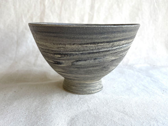 marble お茶碗　black,white,gray