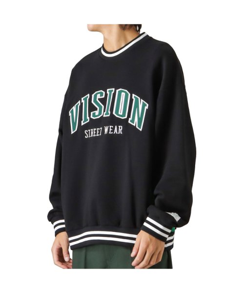 VISION STREET WEAR ヴィジョンストリートウェア リブラインアーチロゴワッペントレーナー 2905010