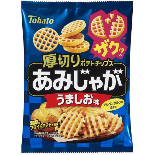 東ハト 厚切りポテトチップス あみじゃが うましお味 58g