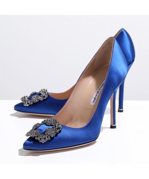 MANOLO BLAHNIK パンプス HANGISI FMC SATIN 105