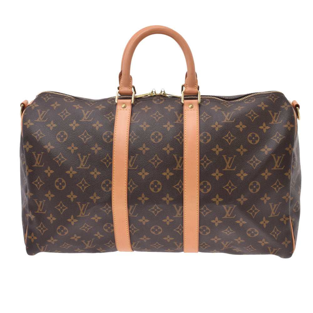 【年末の贈り物】LOUIS VUITTON ルイヴィトンキーポル45  14145 ブラウン ユニセックス モノグラムキャンバス ボストンバッグ M41418  中古_画像1