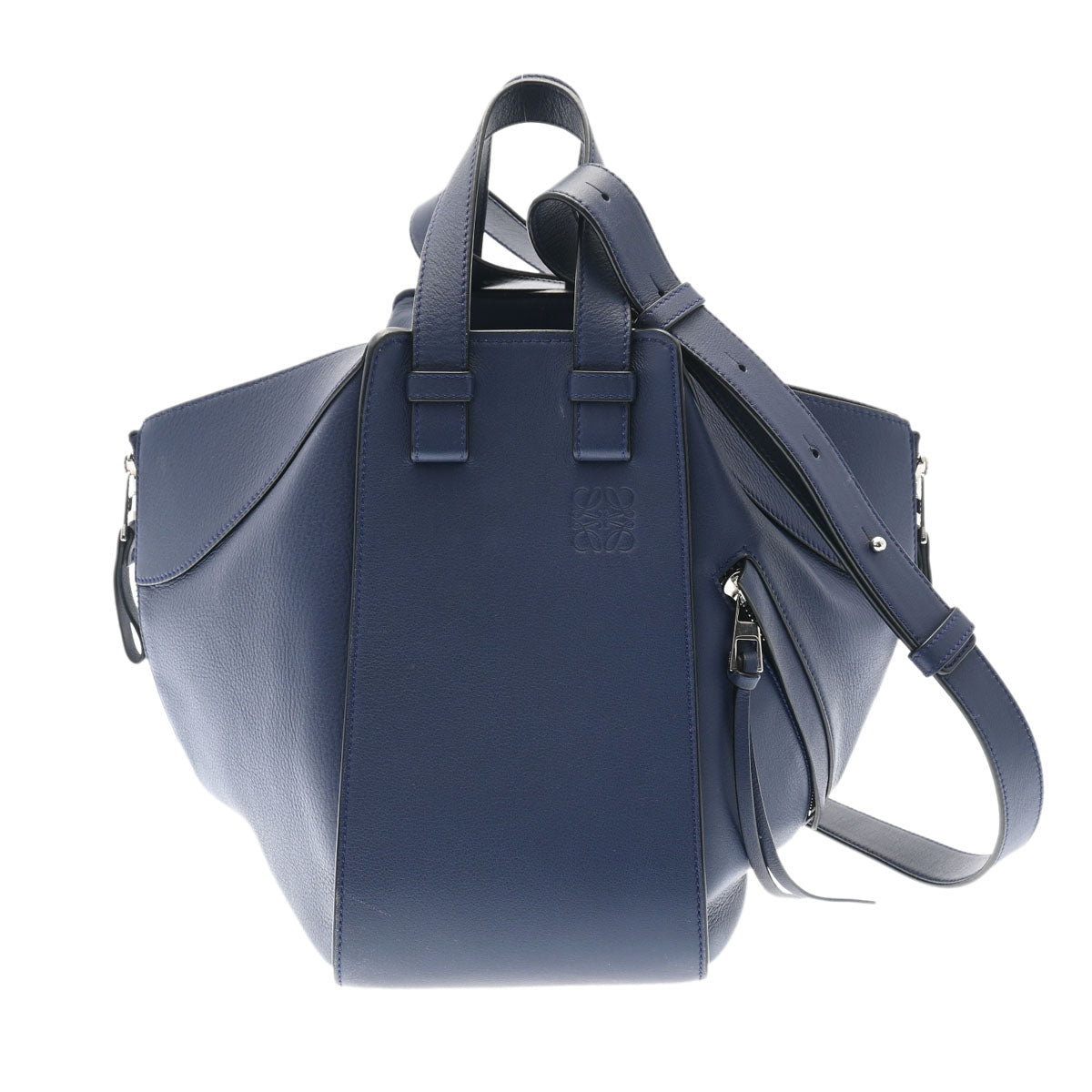 LOEWE ロエベ ハンモック スモール  2WAY ブルー A538S35X18 レディース レザー ショルダーバッグ Bランク 中古 