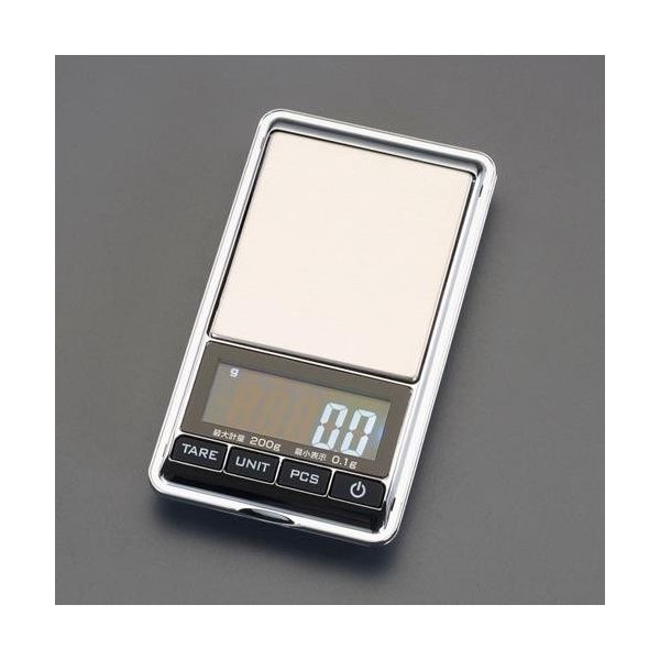 エスコ 200g(0.1g) コンパクトスケール EA715A-51 1セット(2台)（直送品）