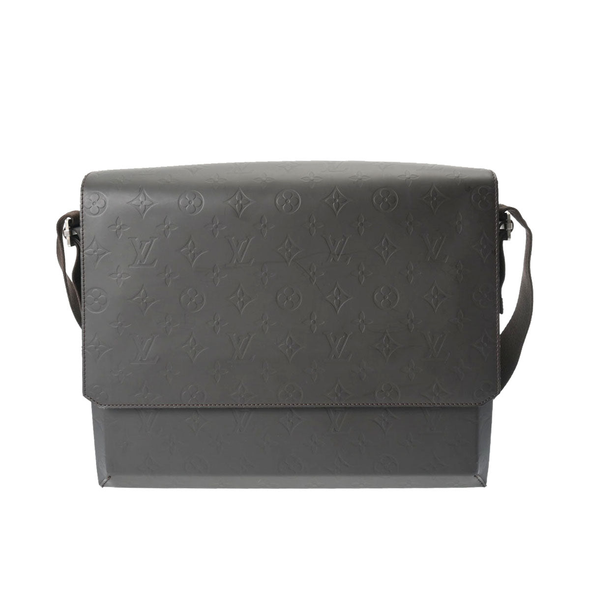 LOUIS VUITTON ルイヴィトン グラセ フォンジー ダークブラウン M46570 メンズ モノグラムグラセレザー ショルダーバッグ ABランク 中古 