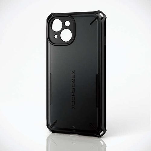 エレコム PM-A23AZEROSBK iPhone 15 ハイブリッドケース／ZEROSHOCK Solid／極限保護／ブラック PMA23AZEROSBK