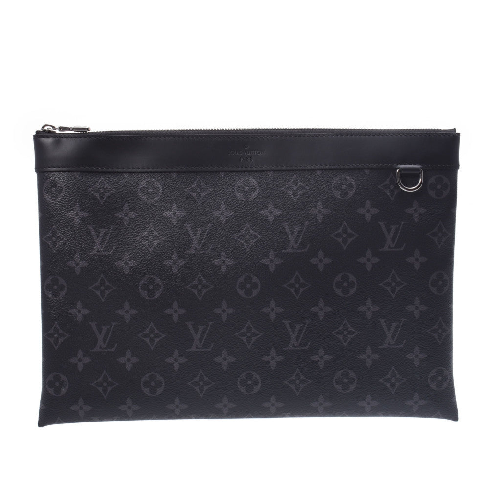 LOUIS VUITTON ルイヴィトン モノグラム エクリプス ポシェットディスカバリー 黒/グレー M62291 メンズ モノグラムエクリプスキャンバス クラッチバッグ 新同 中古 