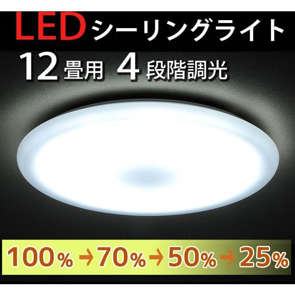 オーム電機 LEDシーリングライト 12畳用 LE-Y60DAG-W1