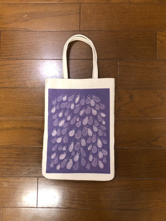 vegetable mini bag NASU　/帆布/ミニバッグ/ナス柄