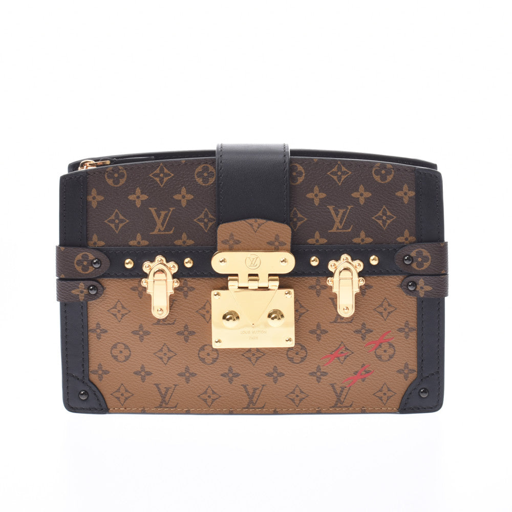 LOUIS VUITTON ルイヴィトン モノグラム リバース トランククラッチ 2WAYバッグ キャメル系/黒 M43596 レディース ショルダーバッグ 新同 中古 