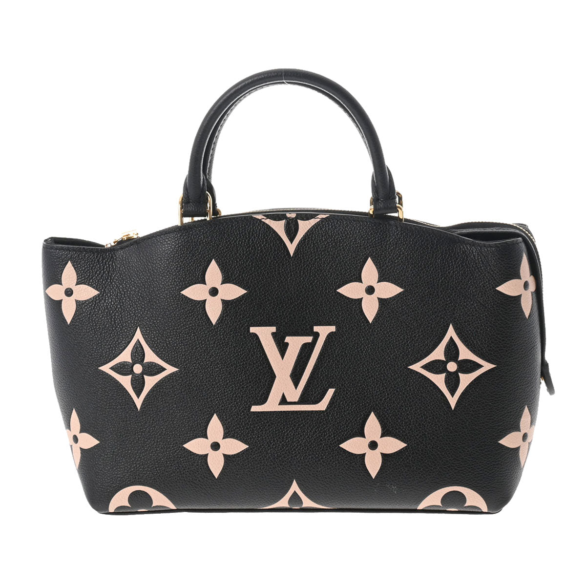 LOUIS VUITTON ルイヴィトン モノグラムアンプラント プティパレ PM 2WAY ブラック/ベージュ M58913 レディース レザー ハンドバッグ Aランク 中古 