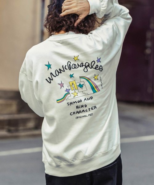 MARK GONZALES ARTWORK COLLECTION(マーク ゴンザレス)バックプリントクルーネックプルオーバー/2type/5colors