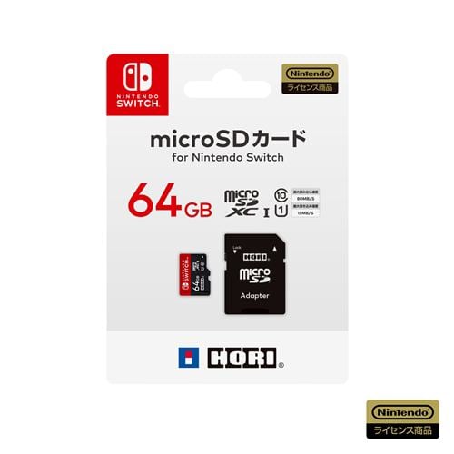 ホリ マイクロSDカード 64GB for Nintendo Switch NSW-046