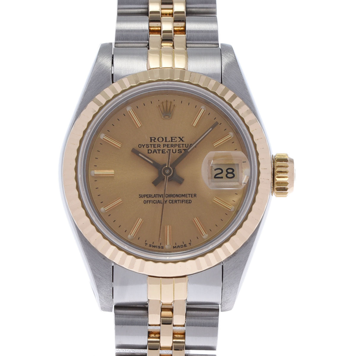 ROLEX ロレックス デイトジャスト 69173 レディース YG/SS 腕時計 自動巻き シャンパン文字盤 Aランク 中古 