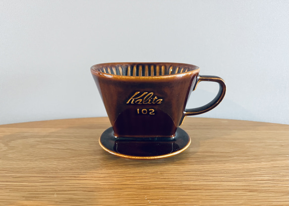 国産の古いコーヒードリッパー　カリタ Kalita コーヒー ドリッパー 陶器製 102-ロト(2~4人用)