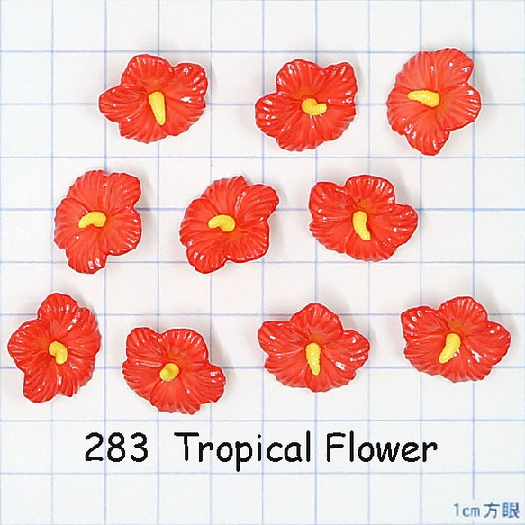 【USAボタン】Tropical Flower【ff0283】