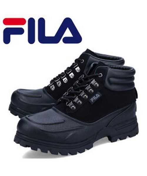 FILA フィラ ブーツ ウェザーテック メンズ 厚底 WEATHERTEC ブラック 黒 1SH40122－001