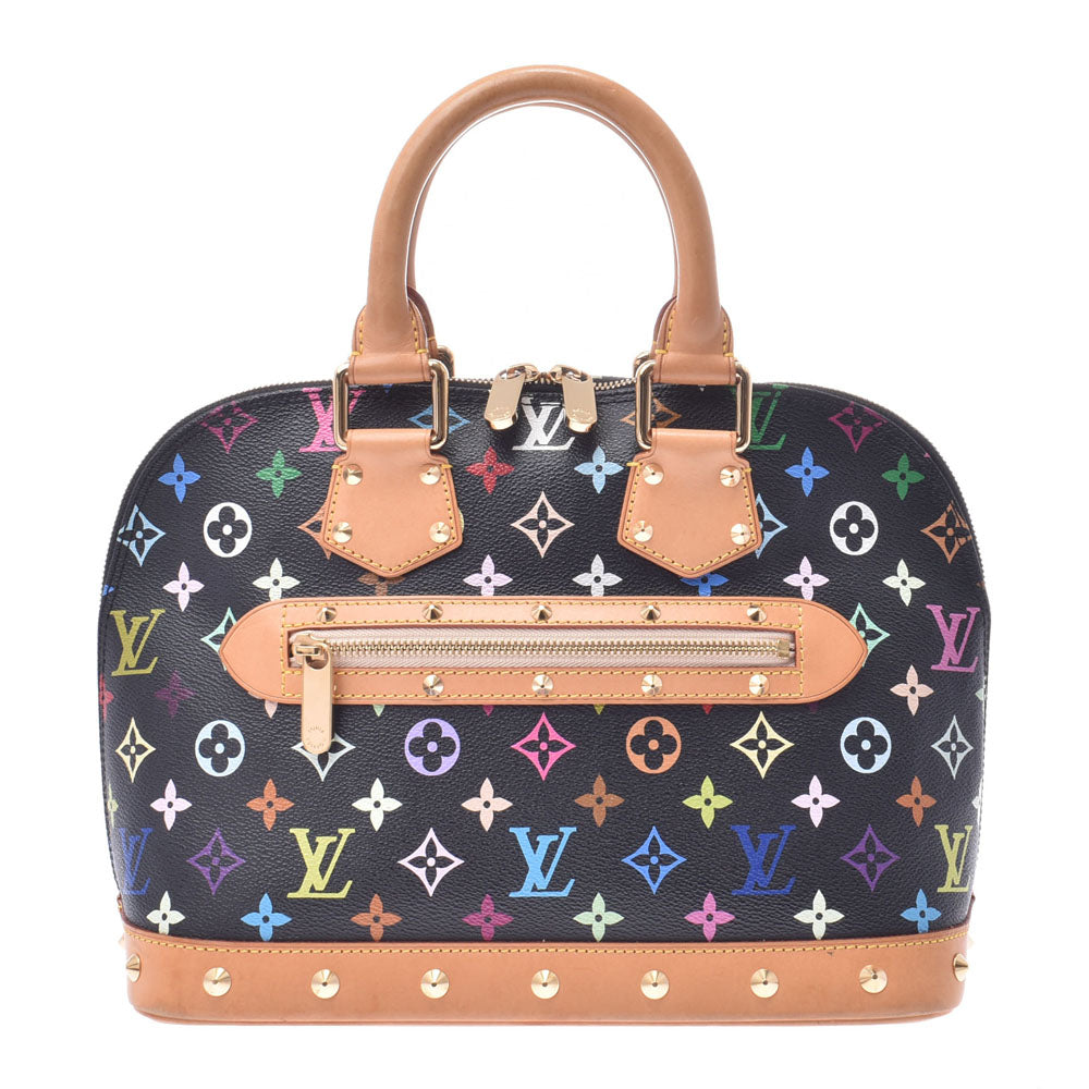 LOUIS VUITTON ルイヴィトン マルチカラー アルマ 黒 M92646 レディース モノグラムマルチカラー ハンドバッグ ABランク 中古 