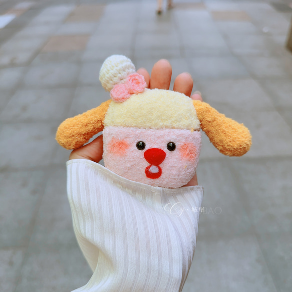 子犬☆可愛AirPods 1/2/3/pro ケースcase☆綿製手作り編織り