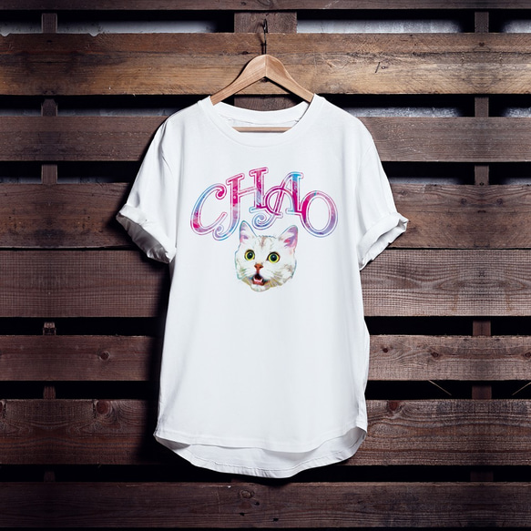 ねこTシャツ「NEKO CHAO」