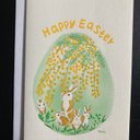 イースターカード/復活祭/Happy  Easter/封筒.メッセージ紙付き/手描きイラスト/グリーティングカード